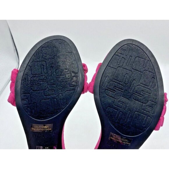 Unisa UnDiara Sandals Pink Fuchsia Ruffle Ankle Strap Heel Barbie BratzSz 6.5 M - Picture 12 of 16